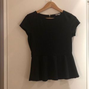 *FLASH SALE* Peplum Jet Black Designed Shirt